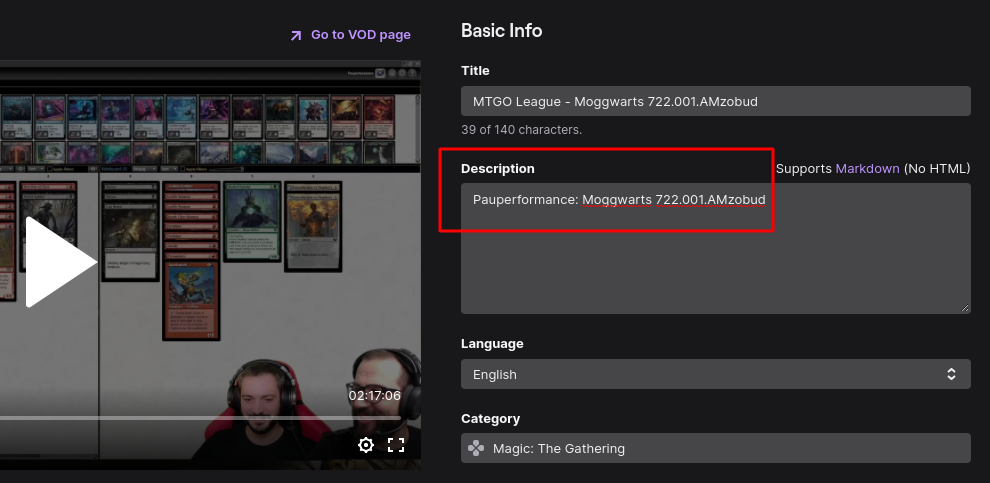 How to publish a Twitch video